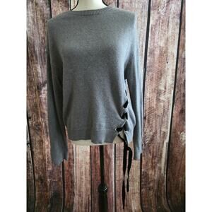 Perfect Valentino Size Small or Medium Sweater with Black Velvet  Lace Up